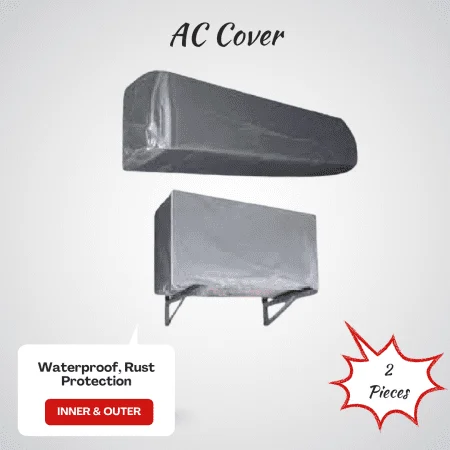 Universal Dustproof & Waterproof AC Cover – Indoor & Outdoor Unit