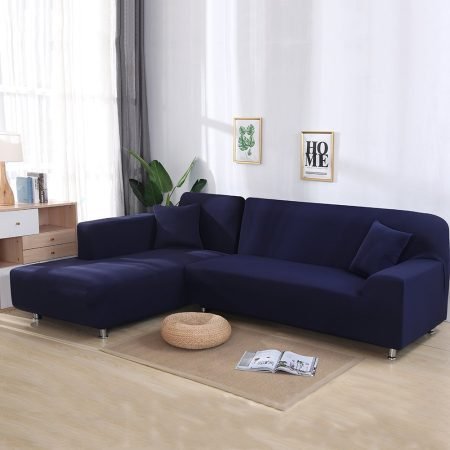 L-Shaped Sofa Cover - Blue