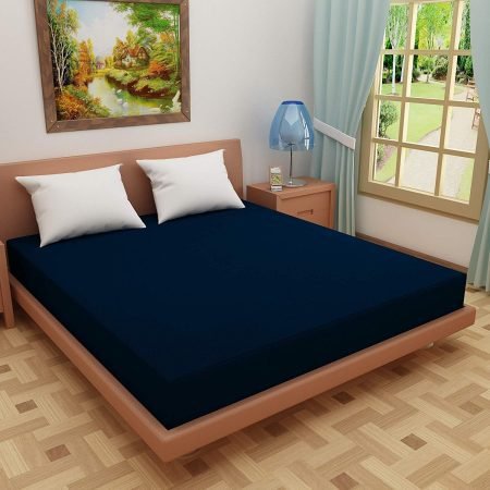WATER-PROOF-DOUBLE-BED MATTRESS PROTECTOR - BLUE