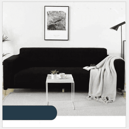 Sofa Cumbed Cover Dust Proof - Black
