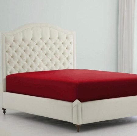 Jersey Bed Fitted Sheets- Red