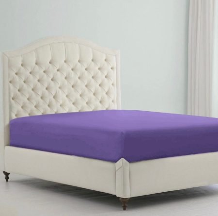 Jersey Bed Fitted Sheets- Light Purple