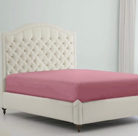 Jersey Bed Fitted Sheets- Pink