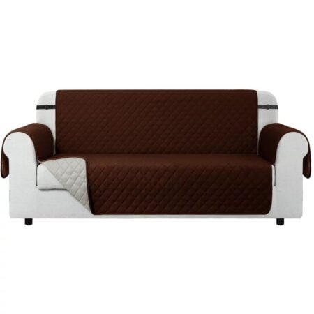 Quilted Sofa Protector - Chocolate