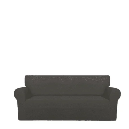 Sofa Cover Cotton Jersey Fabric - Dark Grey