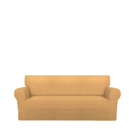 Sofa Cover Cotton Jersey Fabric - Fawn