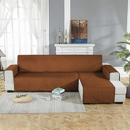 Quilted Protector | L Shape | Med Brown