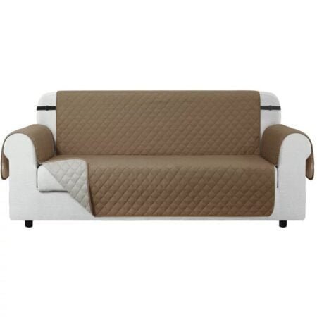 Quilted Sofa Protector - Med Brown