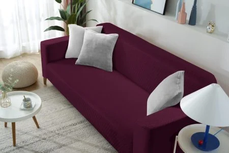 TERRY SQUENCE STRETCHY SOFA COVERS | MAHROON