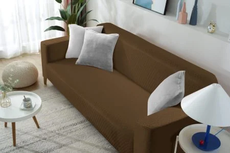 TERRY SQUENCE STRETCHY SOFA COVERS | Med Brown