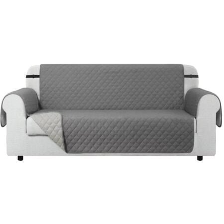 Quilted Sofa Protector - Light Grey