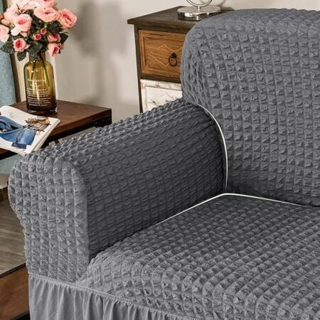 Grey Bubble Style Sofa Cover